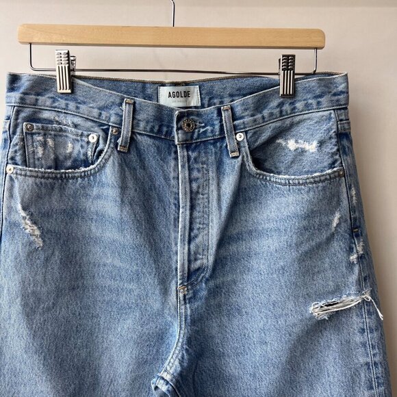 AGOLDE 90s Mid Rise Straight Fit Jeans , medium washed, Size 28 M77 - Picture 5 of 10